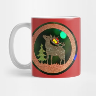 Decorated Christmas tree on blurred, sparkling and fairy background. Christmas decoration Mug